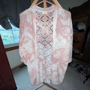 POL white & pink cardigan
